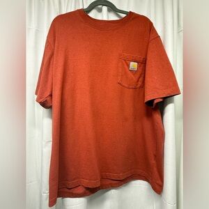 Carhartt Men's Brick Red Short Sleeve Tee Size- L